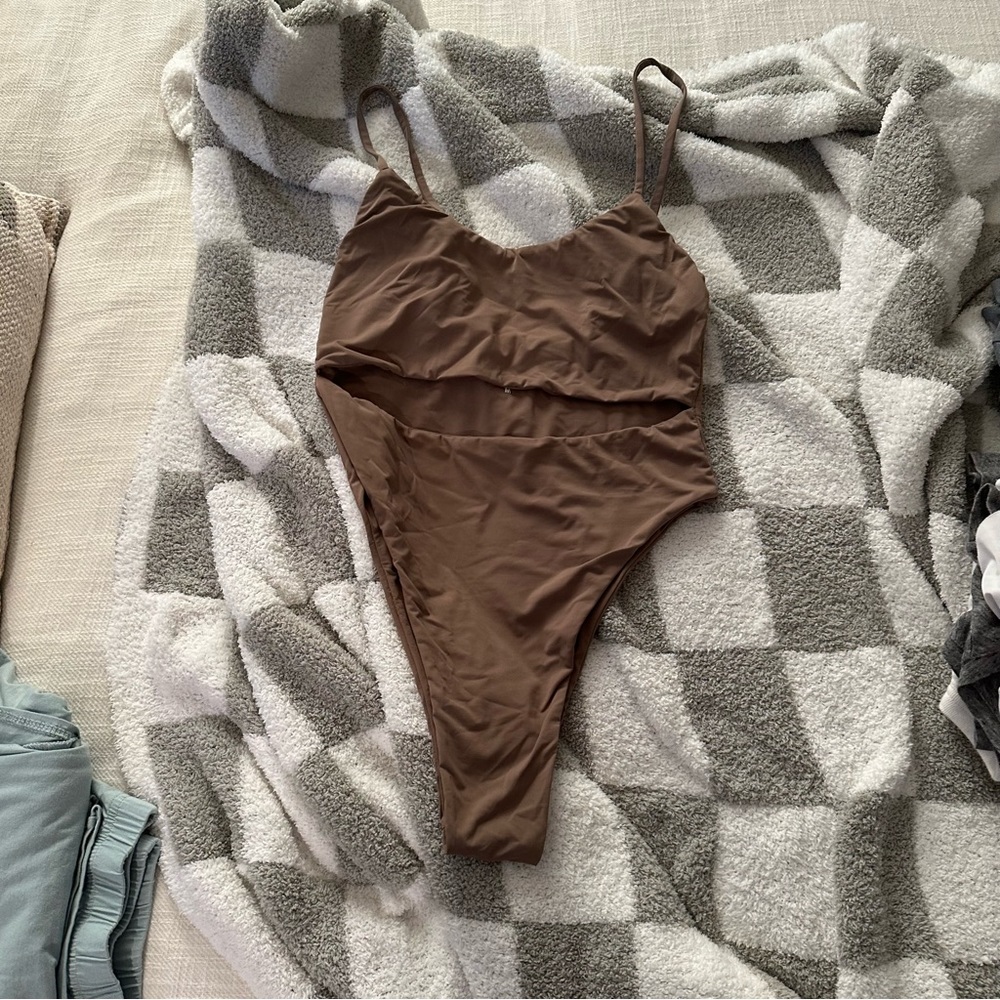 Slate Swim Cut-out one piece Size medium